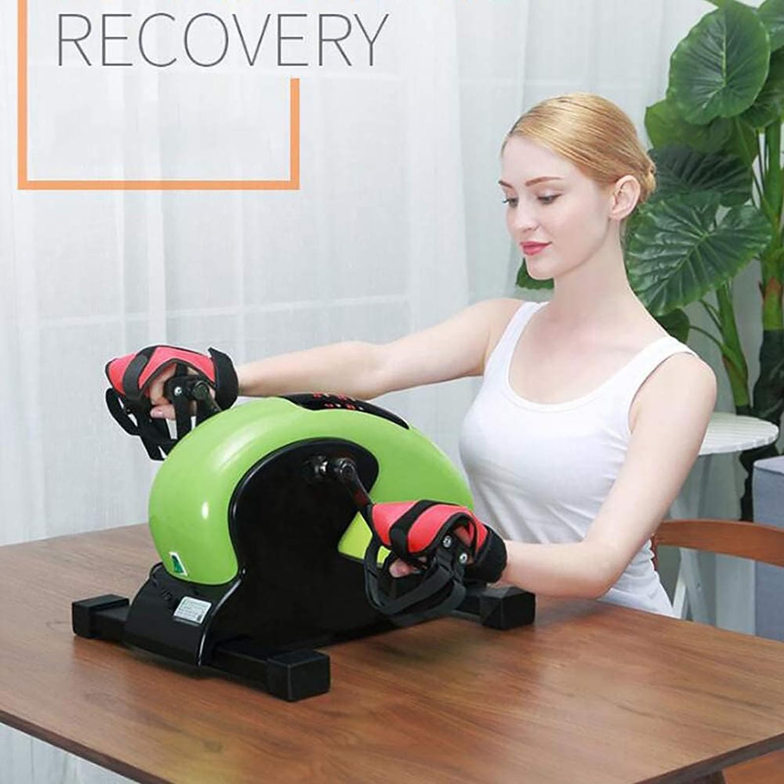 Elektryczny rower do ćwiczeń z pedałami, rehabilitacja ramion, nóg i kolan Rower do ćwiczeń z pedałami Krążenie krwi Fitness Sprzęt rehabilitacyjny (Color : A)