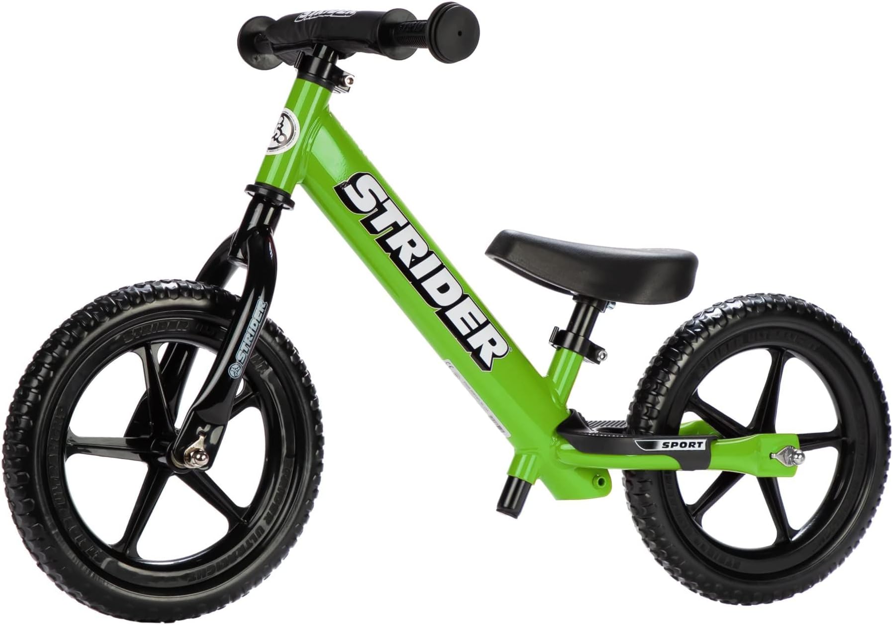 12โ Sport Bike - No Pedal Balance Bicycle for Kids 1 to 4 Years - Includes Safety Pad, Padded Seat, Mini Grips & Flat-Free Tires - Tool-Free Assembly & Adjustments