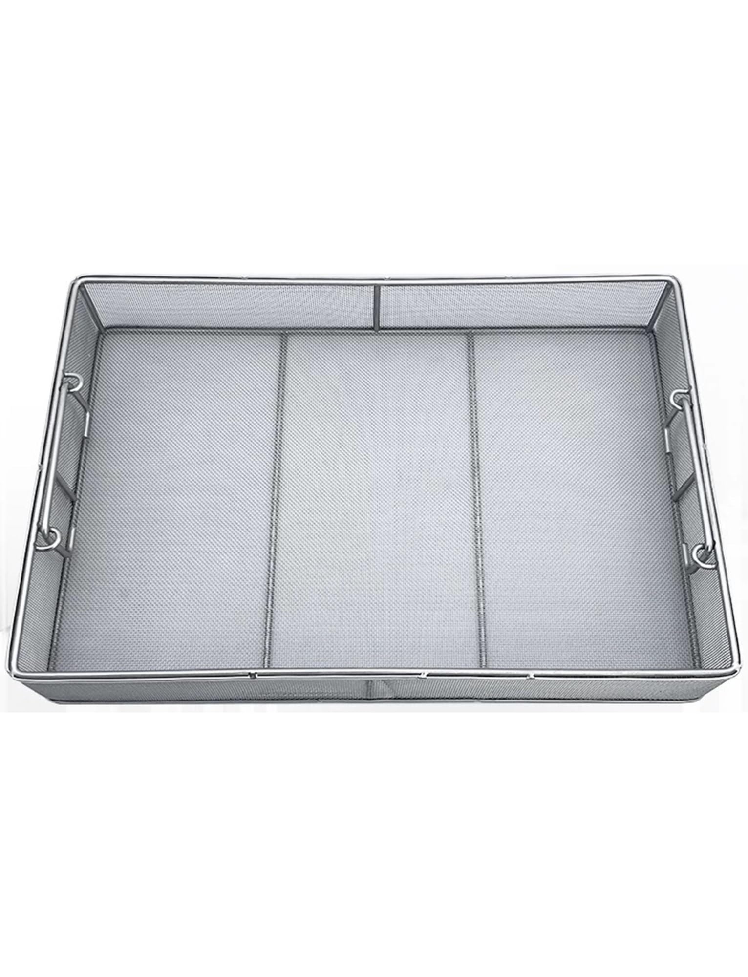 Cestino per sterilizzazione in acciaio inox 304 resistente, vassoio per strumenti chirurgici e contenitore medico per strumenti dentali, design a rete di precisione (60 x 40 x 20 cm)