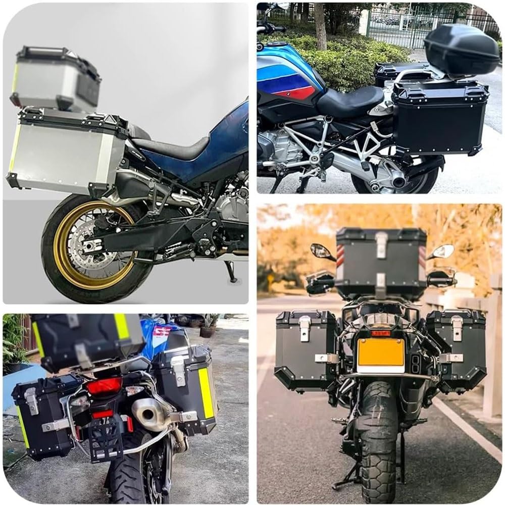 Portaequipajes Universal para Motocicleta Soporte para Maleta Lateral Fácil Instalación para Maletas Laterales De 25 28 35 Y 38 litros Kit De Marco Estabilizador