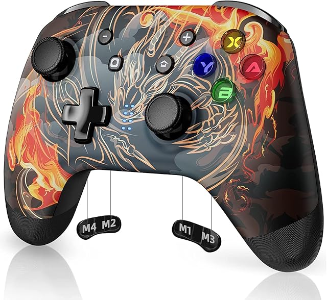 EasySMX Switch Pro Controller for Nintendo Switch/Lite/OLED/PC/iOS/Android, Wireless Switch Pro Controller with 4 Programmable Buttons, Dual Vibration, Turbo, Motion Control, LED Light, and Wake up