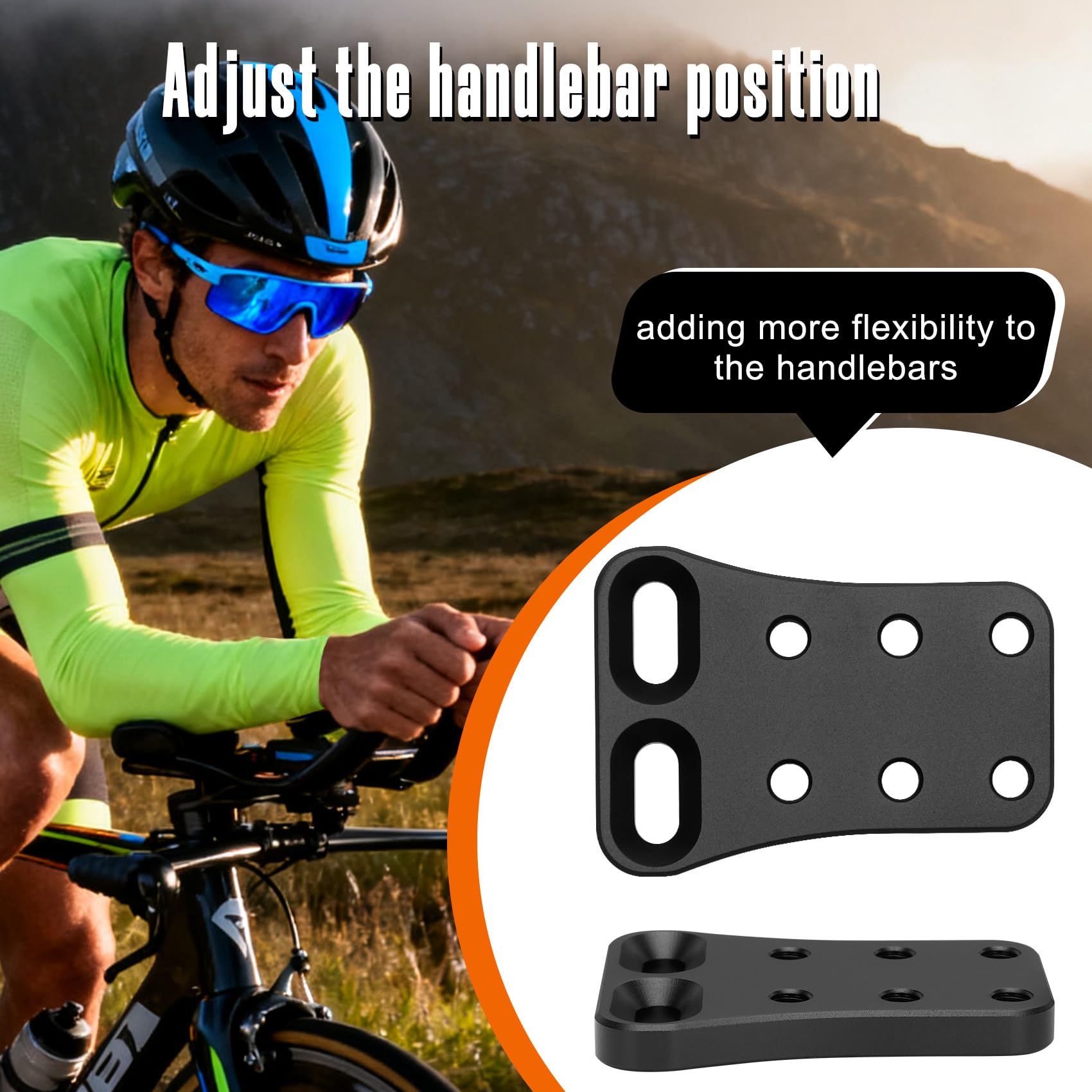 TRIRIG - Extensions D'envergure - Extensions De Bras Pour Vélos De Triathlon - Extension En Aluminium Pour Personnalisation Et Configuration De Compatibilité Avec Le Cyclisme - Accessoires Et Pièces