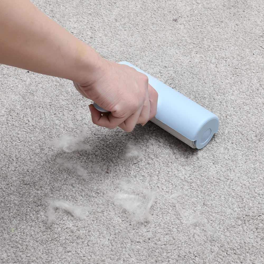 Tierhaarentferner Blau Sticky Roller Set Sticky Dust Paper Tearable Klebebürste Kleidung Fusselbürste Haarentfernungsset Mit Griff 2Set