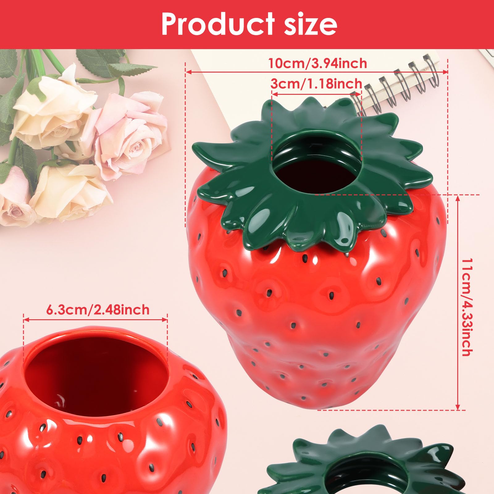 Amazon.com: Strawberry Vase, Vintage Inspired Strawberry Vase