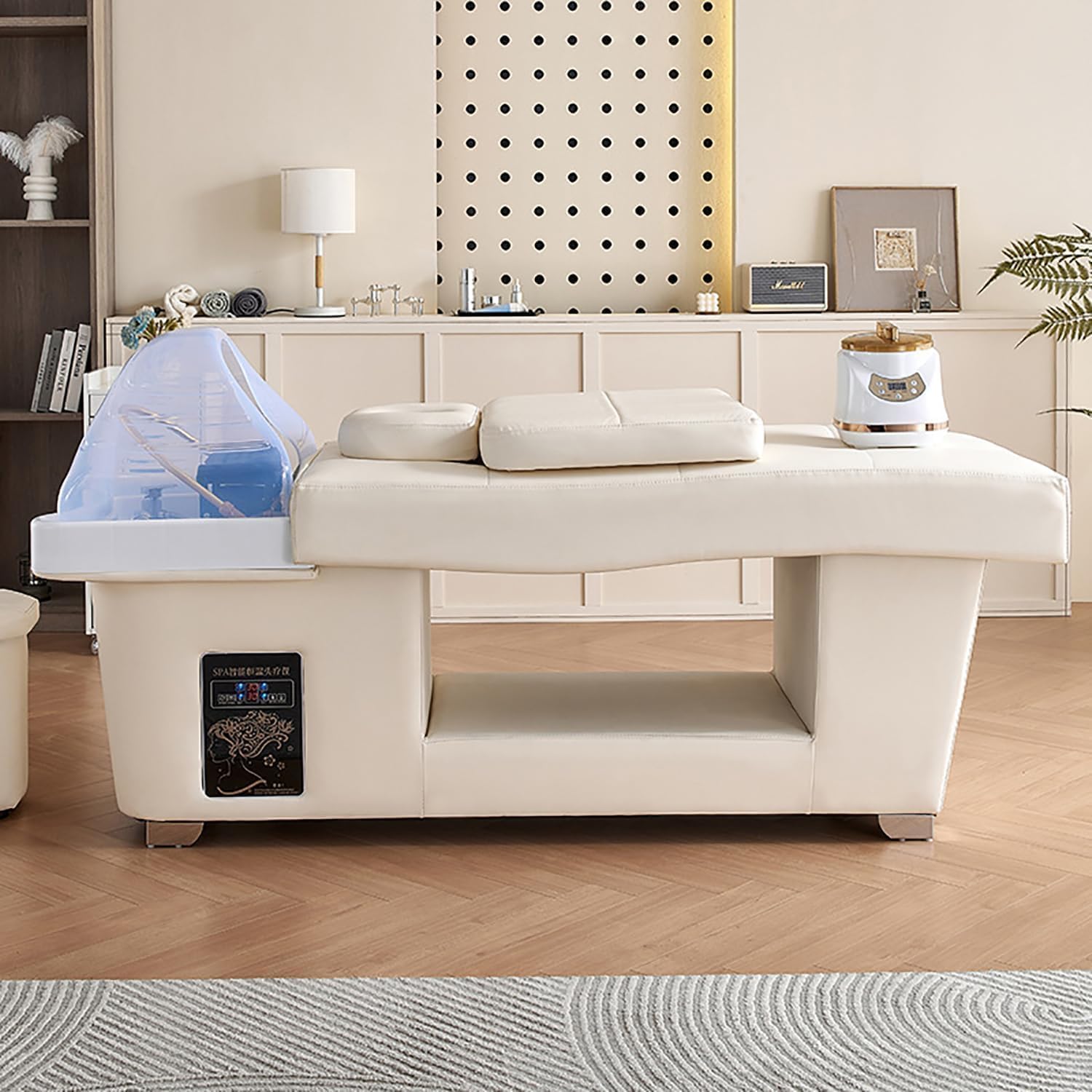 Shampoo Bed Thai Massage Bed with Fumigation Head Therapy and Water Circulation for Barber Shop and Hair Salon