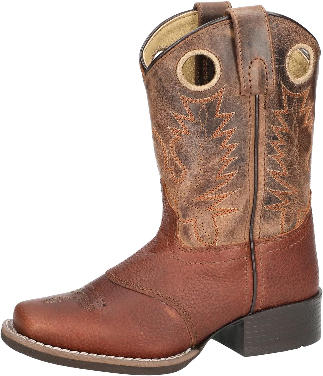 Smoky Mountain Children Luke Square Toe Western Cowboy Boots Brown, 11.5M