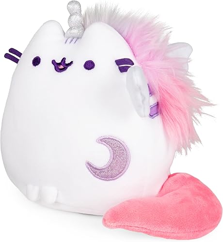 Miniatura 2 de GUND Pusheen Super Pusheenicorn - Peluche de gato Squisheen extra blando, blanco, 6 pulgadas