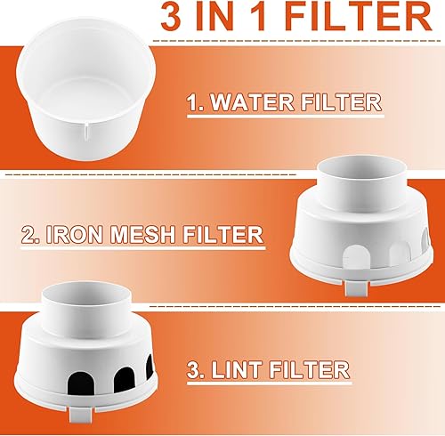 Miniatura 4 de Cenipar TDIDVKZW Kit de ventilación de secadora para interiores, filtro 3 en 1, cubo de filtro con manguera de conductos Proflex de 4 pulgadas por 5