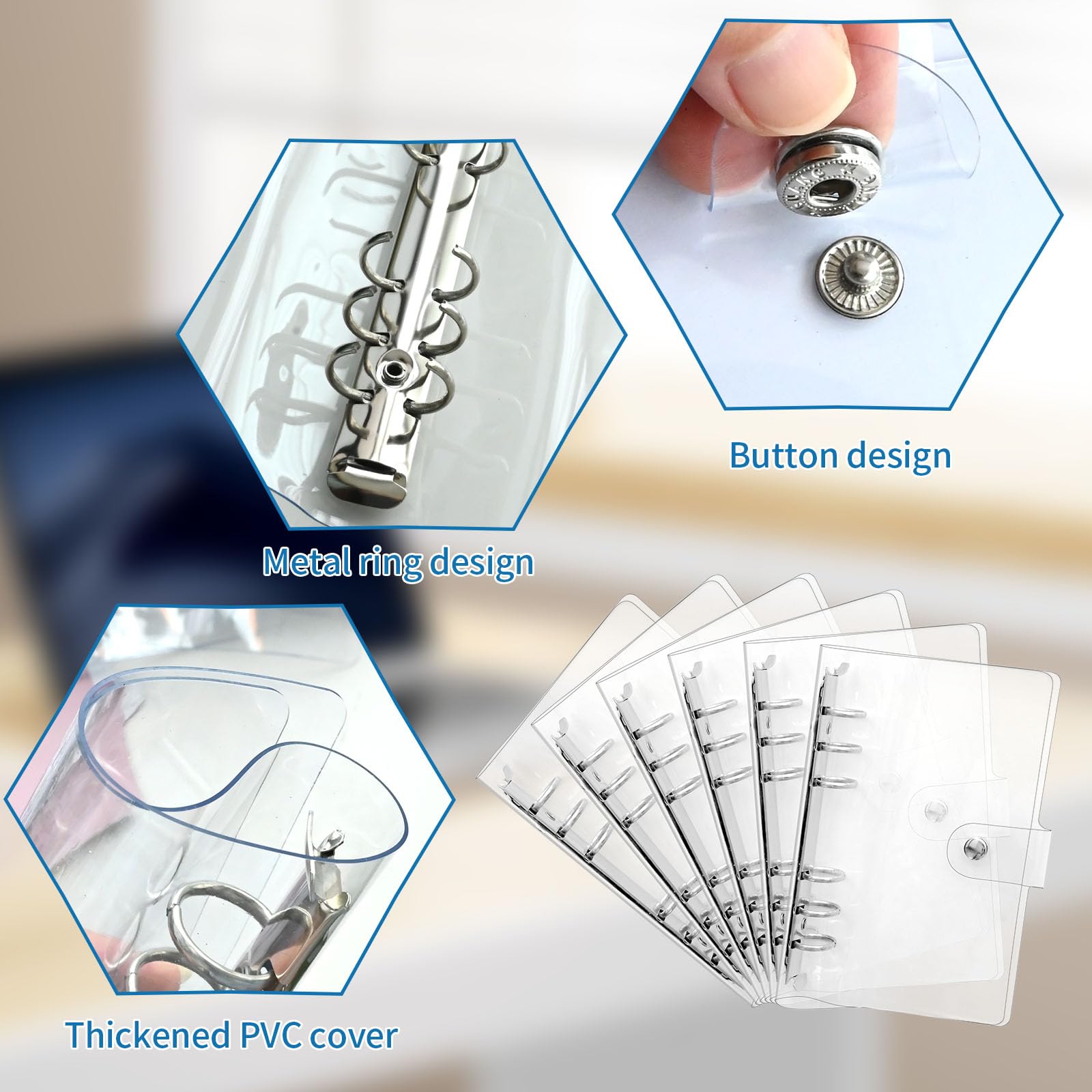 2 PCS A6 Rainbow Soft PVC Notebook Cover, Refillable Paper PVC Binder