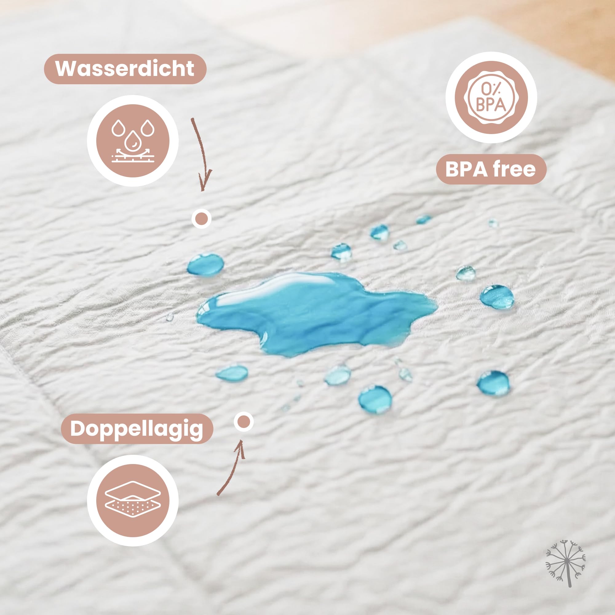 MIMUSELINA Pack de Cambiador Bebe Portatil Impermeable y Bolsa Pañales | Cambiador Bebe Plegable y Ligero para Paseo | Exterior 100% Algodón | Ideal como Regalo Recien Nacido | Hecho en España - 4