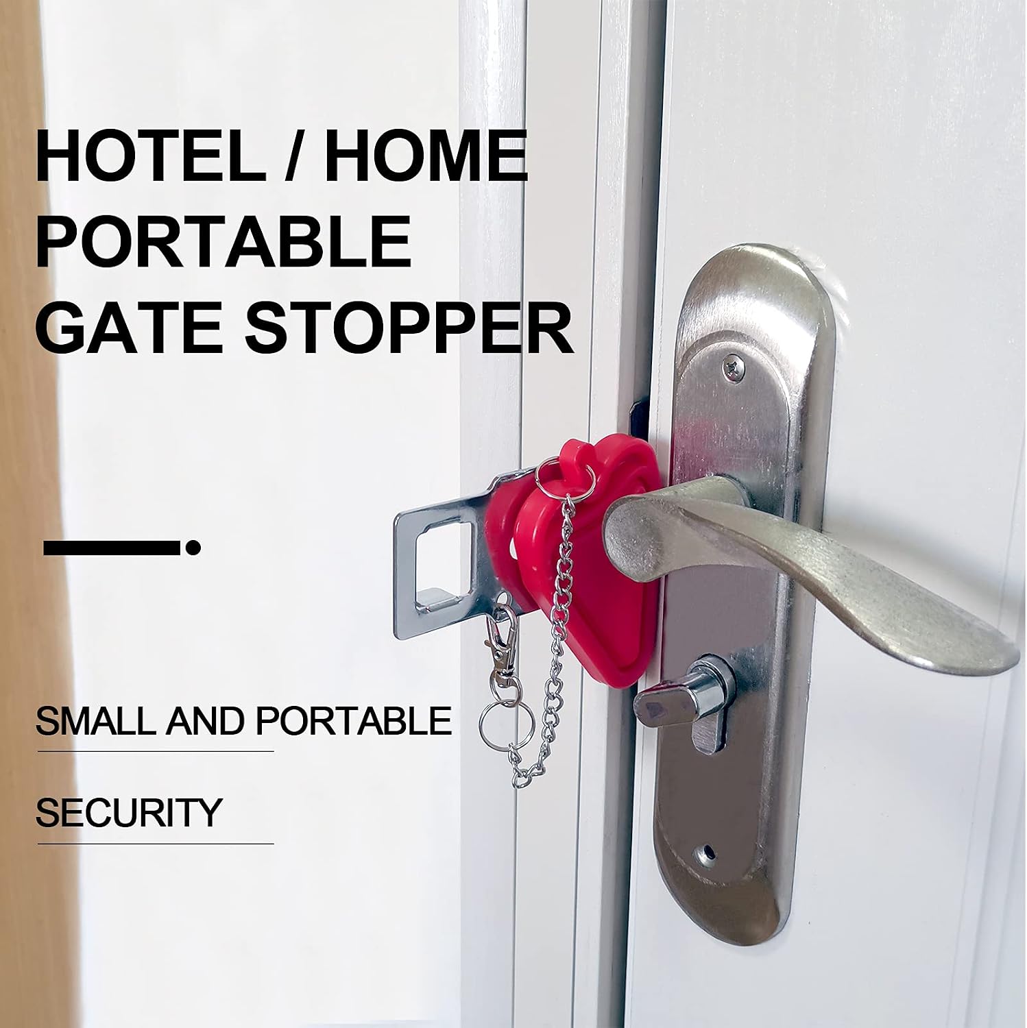 2 Pcs Portable Door Lock, Door Lock Security for Home, Add a Lock for Apartment Security, Hotel Door Security for Additional Privacy and Safety in Hotel, and Prevent Unauthorized Entry in Room