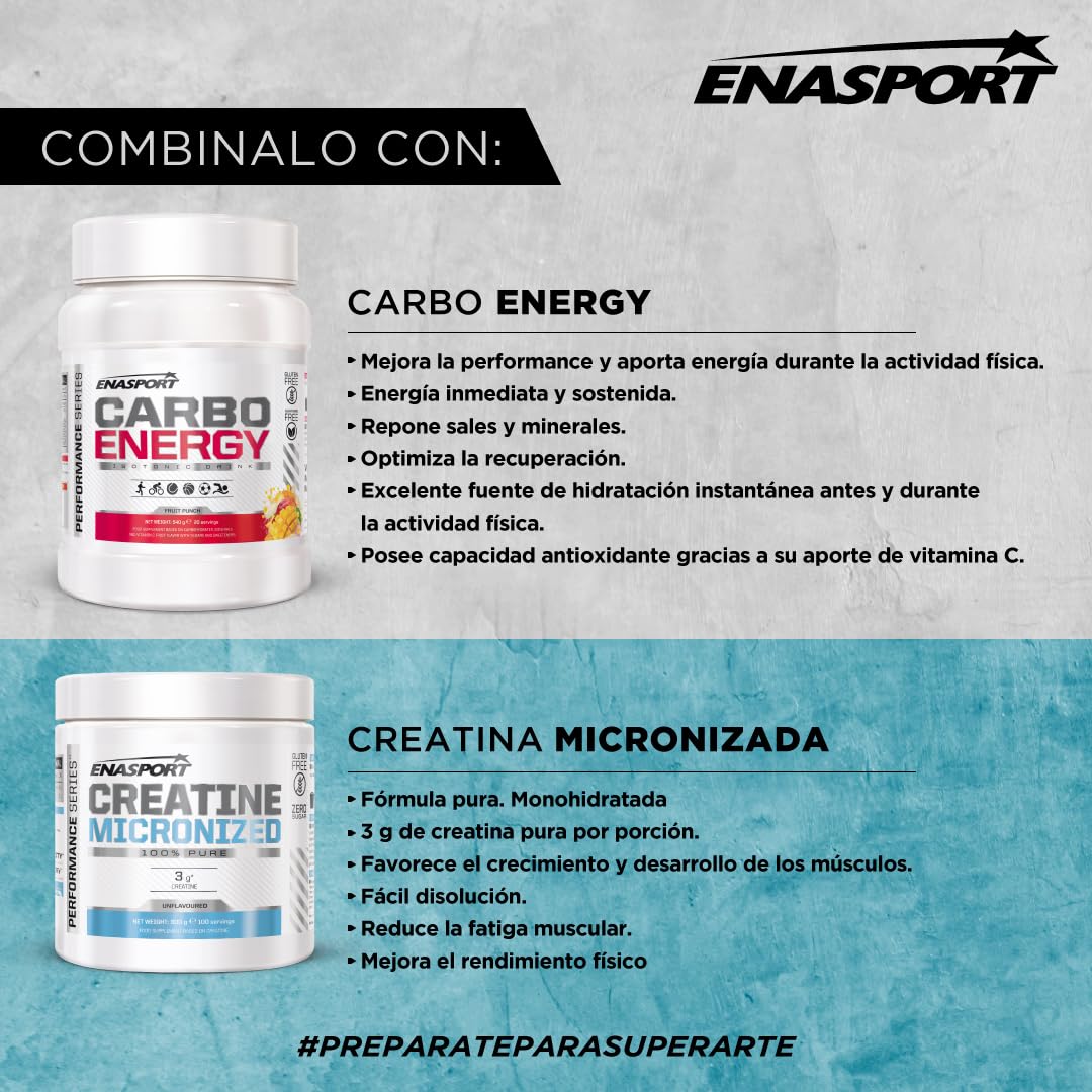 Truemade Whey Protein - Enasport. Proteina de suero de leche en polvo con BCAA, favorece la recuperacion y el crecimiento muscular (907 g, Fresa)