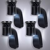 Hohean 4 Pcs Wall Fragrance Plug with Night Light Compatible with Bath and Body Works WallFlower Refills (No Fragrance Included), ETL Certified, Rotatable Scent Control Plug for Home/Office (Black)