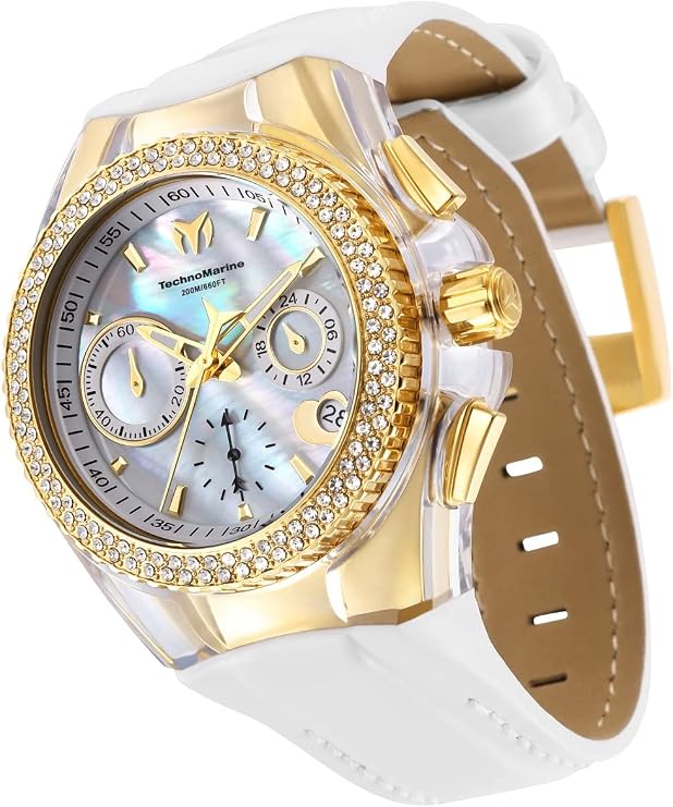 TechnoMarine Lady Cruise Valentine Quartz Watch, White, TM-117046