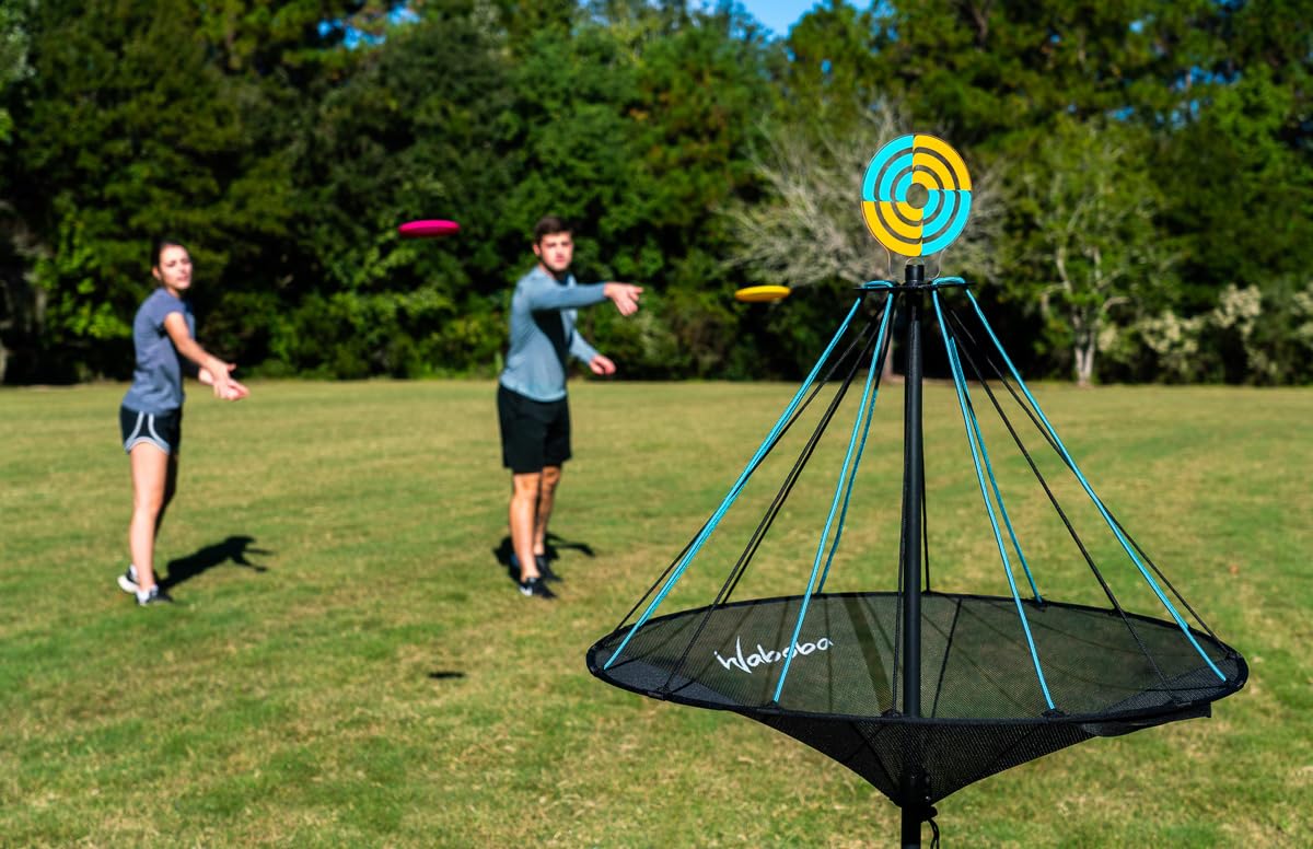 Waboba Hitman Flying Disc Target Game, 2 in 1 Faltbares Garten Wurfspiel mit 4 Silikon Wingman Discs inklusive, Spaß für jedes Alter, eine Größe