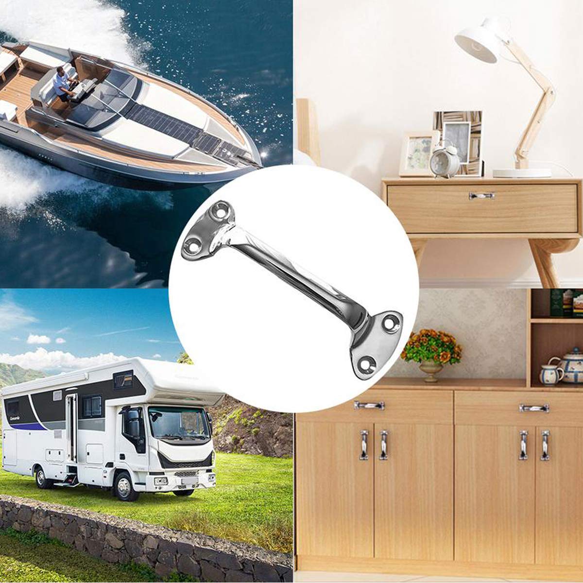 316 Stainless Steel Marine Grab Handle – 15cm Boat Handrail Replacement - View #11