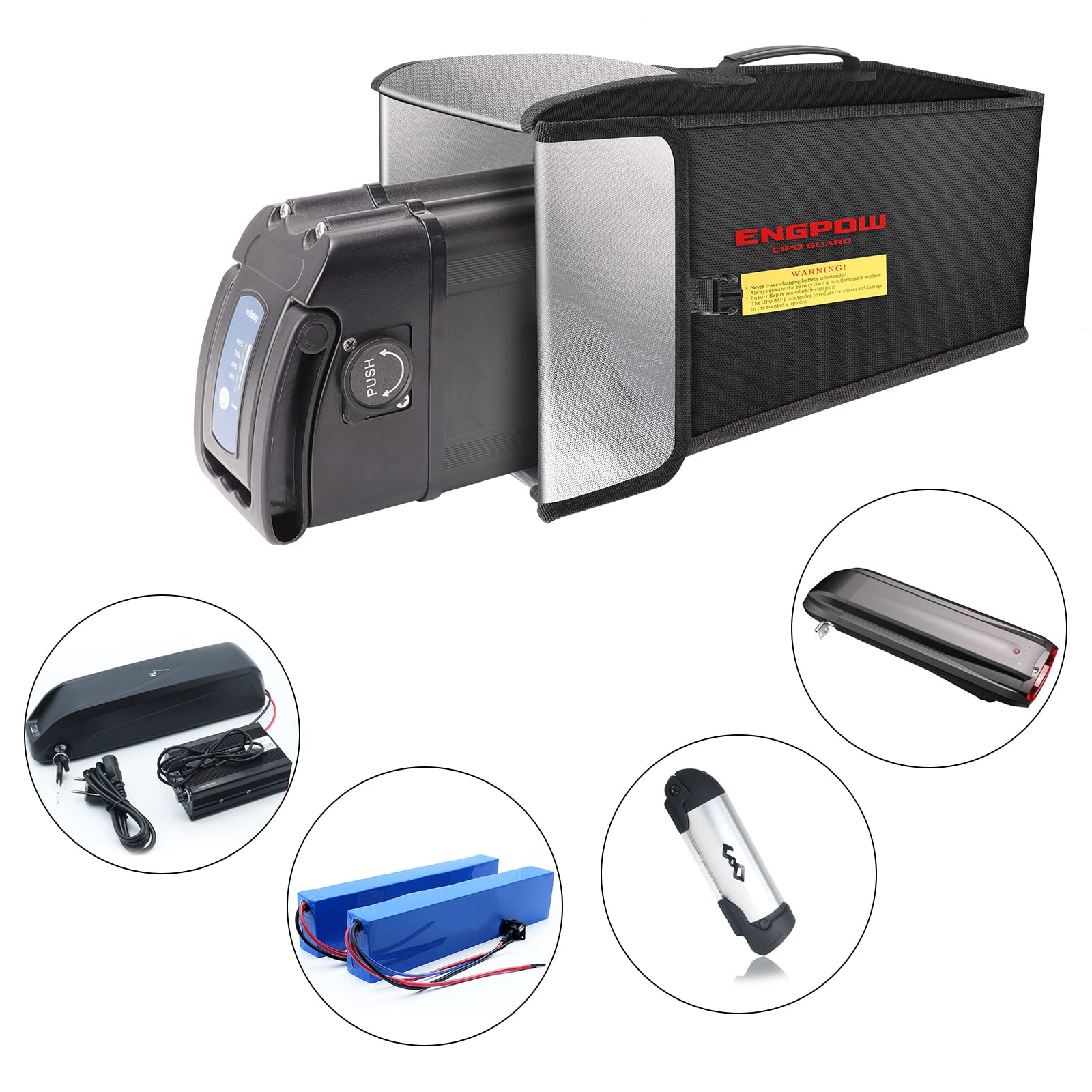 ENGPOW Lipo Safe Bag Feuerfeste,Explosionsgeschützte Akku Tasche Lipo-Akku-Aufbewahrungsbox LiPo Guard Safe Bag Schutztresortasche zum Laden und Aufbewahren mit Doppelreißverschluss