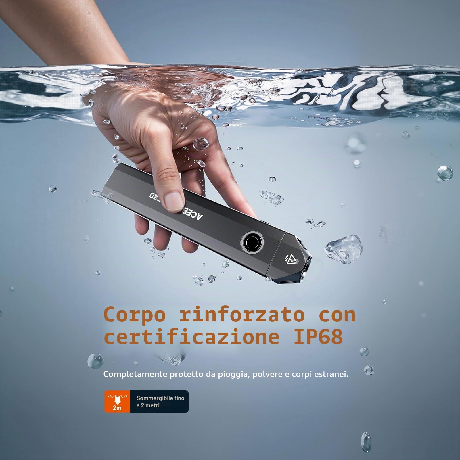 ACEBEAM UC20 Torcia Piatta Ricaricabile EDC con Luce Rossa, UV e LED Bianco Combinati, 1000 Lumen di Alta Luminosità, Torcia Compatta per Tasca, Torcia led potente professionale per Campeggio, Casa