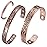 Feraco 11X Magentic Copper Bracelet for Women, 99.99% Pure Copper Cuff Bangles with Magnets, Adjustable Jewelry Gifts (Viking & Blossom)