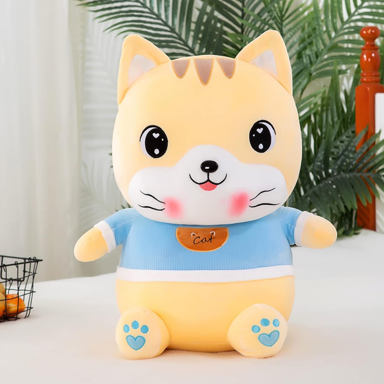 ねこ 55cm 抱き枕 ネコ ぬいぐるみ おおきい 抱きまくら 可愛い 柔らかい 癒し 猫 大サイズ 添い寝枕 気持ちいい 動物 かわいい お誕生日 ふわふわ 感謝価格 イエロー アニマルふわふわ