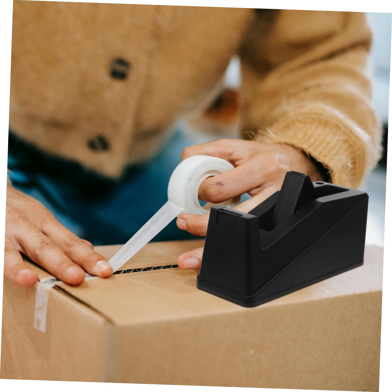 Tofficu Dispenser Per Nastro Adesivo Portatile Con Base Stabile Design Elegante e Funzione Di Taglio Rapido Per Ufficio e Casa