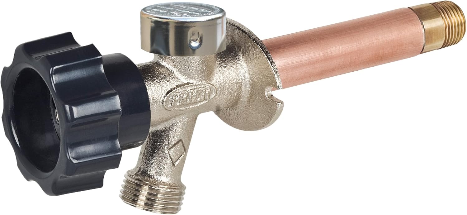 Prier 478-14 Mansfield Style Residential Anti-Siphon Wall Hydrant, 14-Inch