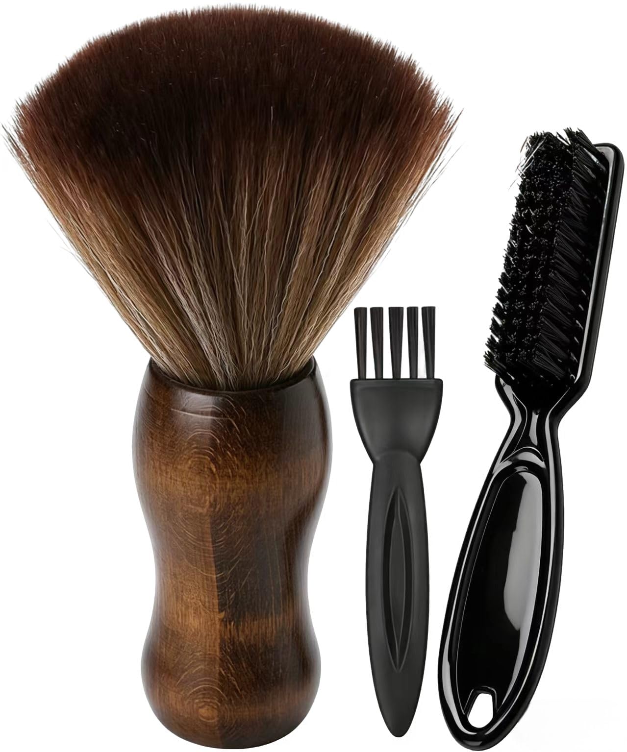 Barber Neck Duster Brush - Borogo 3PCS Professional Barber Large Hair Cutting Cleaning Hairbrush Styling Tool