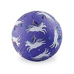 Crocodile Creek Playground Ball - Durable Rubber Ball for Kids Ages 3 and Up - Bouncy Inflatable Ball for Kickball, Indoor Games, and Outdoor Sports - PVC-Free - Purple Unicorn - 5-inch Diameter
