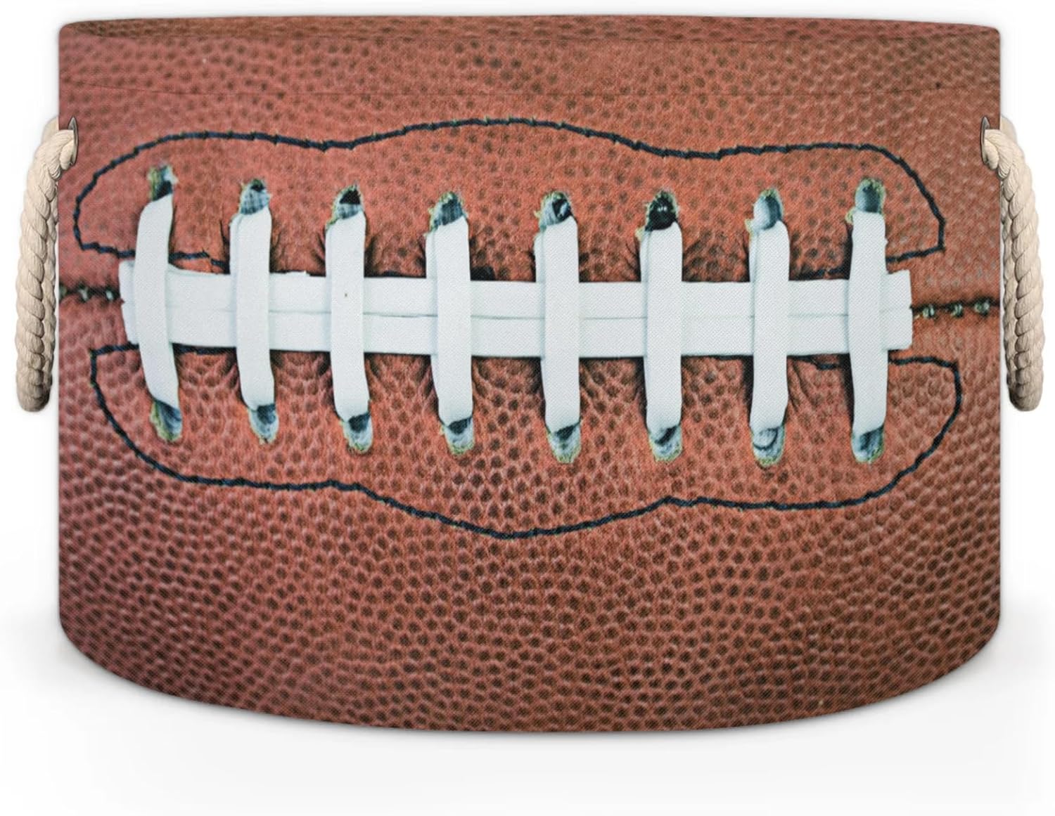 Rugby Laundry Basket - 19.4"x 19.4"x 13.3", Baby Toy Storage Basket, Large Round Laundry Basket, Blanket Basket for Living Room