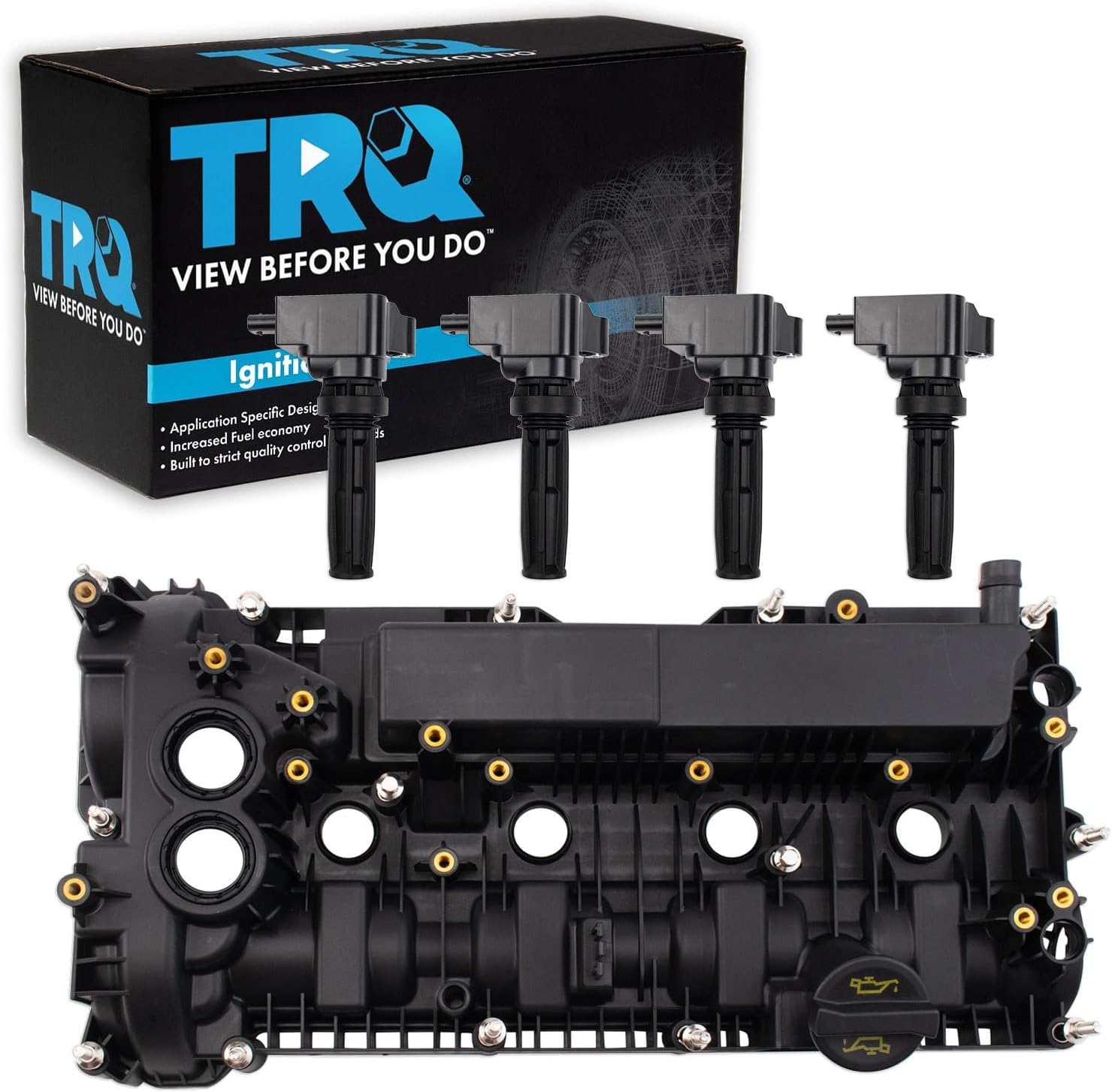 TRQ Ignition Coil Kit 5 Piece Compatible with 2019 Ford Edge