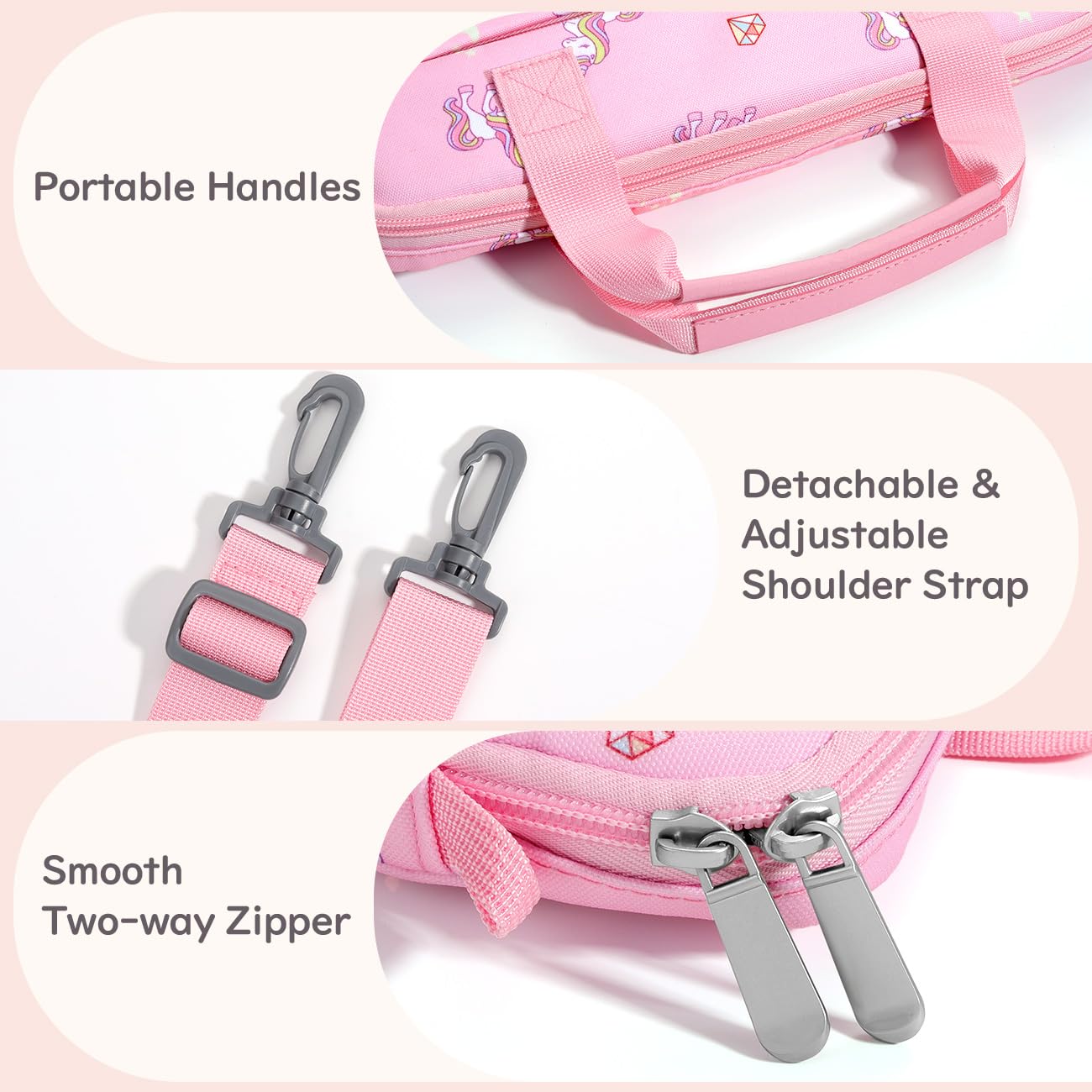 Dadanism Bolsa de Tableta para Niños, Funda Portátil con Asa y Correa para Fire HD 10 Kids, Fire HD 8 Kids