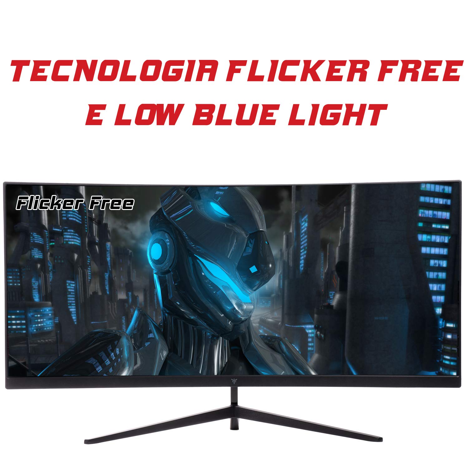 Itek Monitor GGC - 30" Curvo, 2560x1080 WFHD UltraWide, R1800, Pannello VA da 200Hz, Risposta 1ms MPRT, Collegamenti 3xHDMI e DP, HDR Ready, Adapt Sync