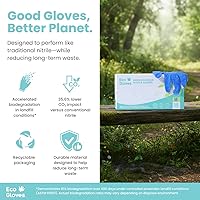 Vista 6 de Eco Gloves Biodegradable BLUE VIOLET Nitrile Disposable Gloves, 4 Mil, Powder Free, Latex Free, Food Safe,Tattoo, Cleaning