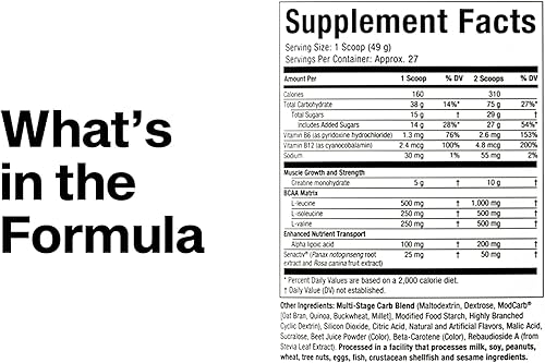 Miniatura 8 de MuscleTech Polvo de Monohidrato de Creatina - Bebida de Recuperación Post Entrenamiento Cell-Tech, Suplemento para Creador de Músculo y Construcción