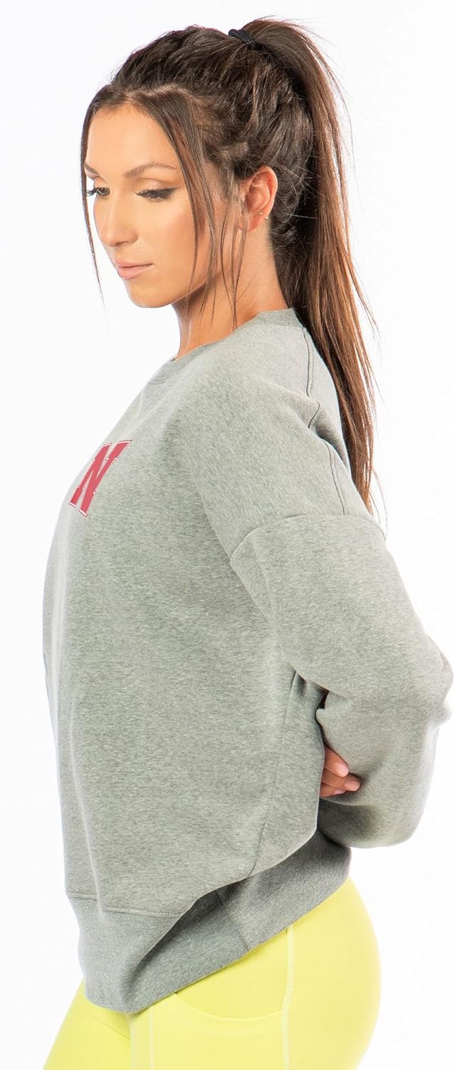 Northwest NCAA Women's Long Sleeve Cozy Tee, Lightweight Relaxed Fit Crewneck T-Shirt, Soft Everyday Loungewear Top for Layering