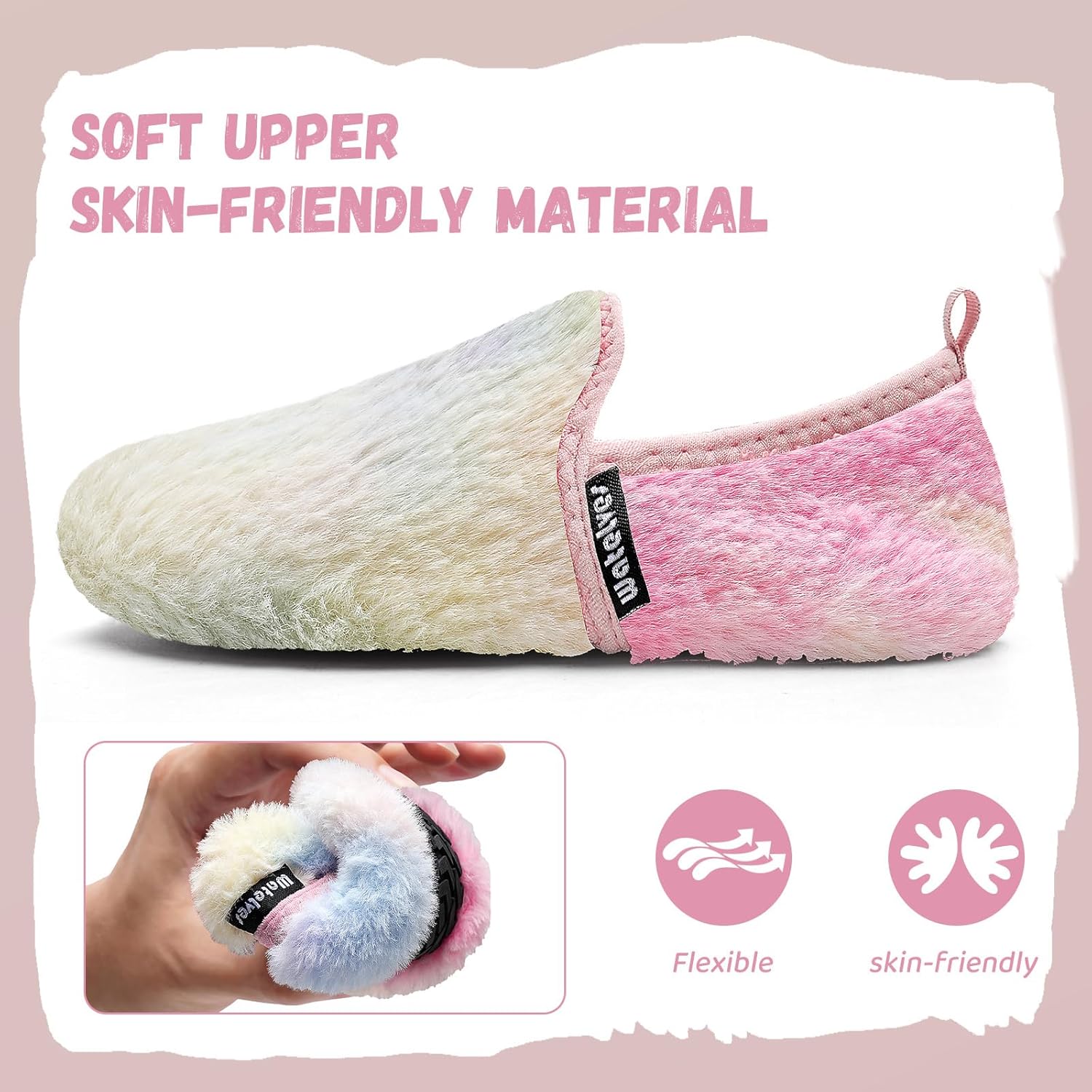 WateLves Kids Toddler Slippers Girls Boys Slip on House Shoes Lightweight Anti Slip Sock Slippers Winter Indoor Outdoor Walking Shoes - Image 2