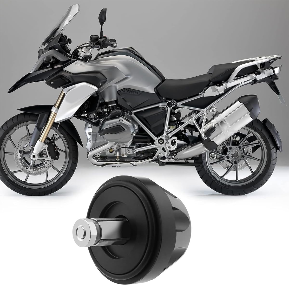 Alide Protection de cardan pour moto, compatible avec BMW R1200GS LC Adventure 2013-2018 POM Noir