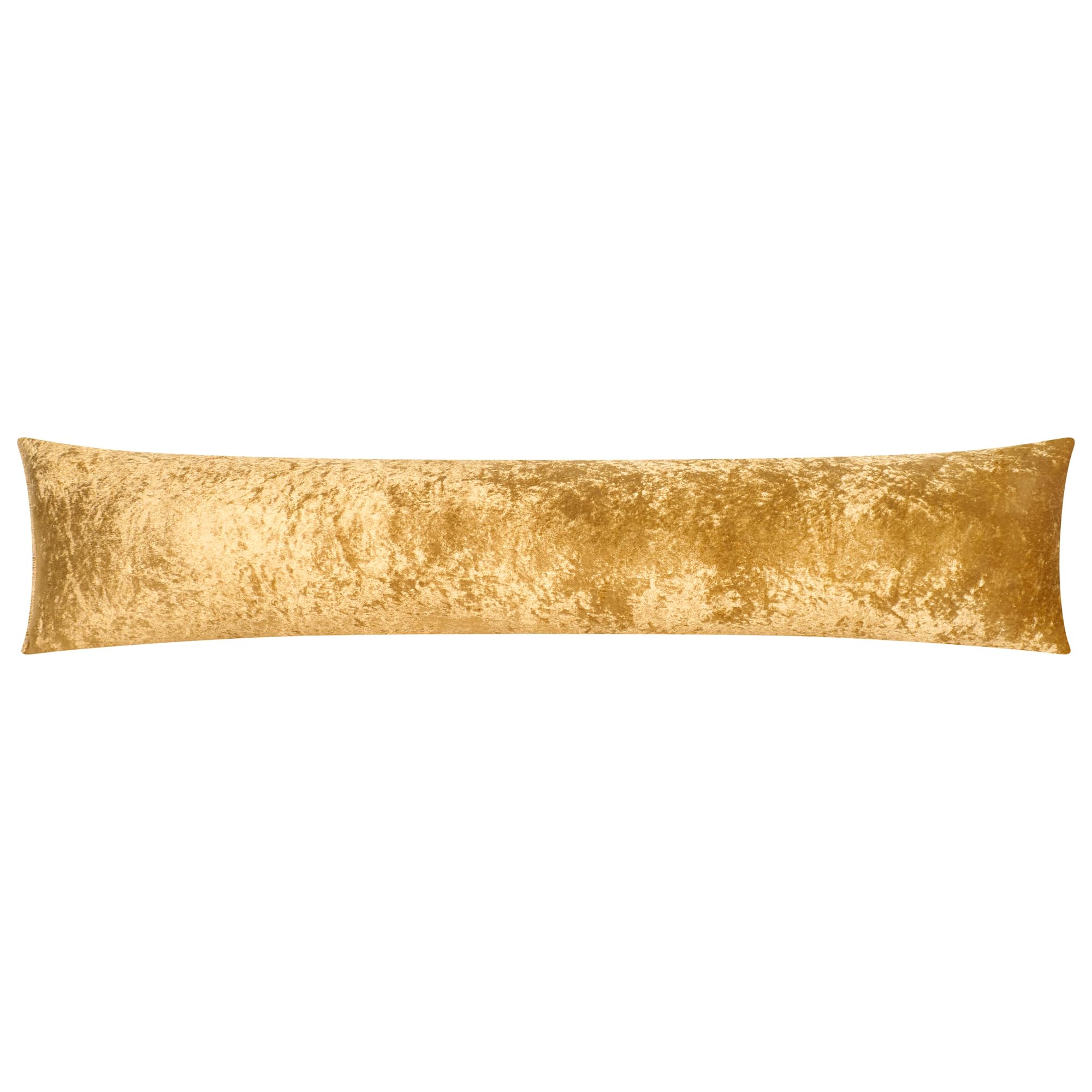 Soft Velvet Draught Excluder 92×20cm – Luxury Door Draught Stopper Cushion – (Ochre Velvet)