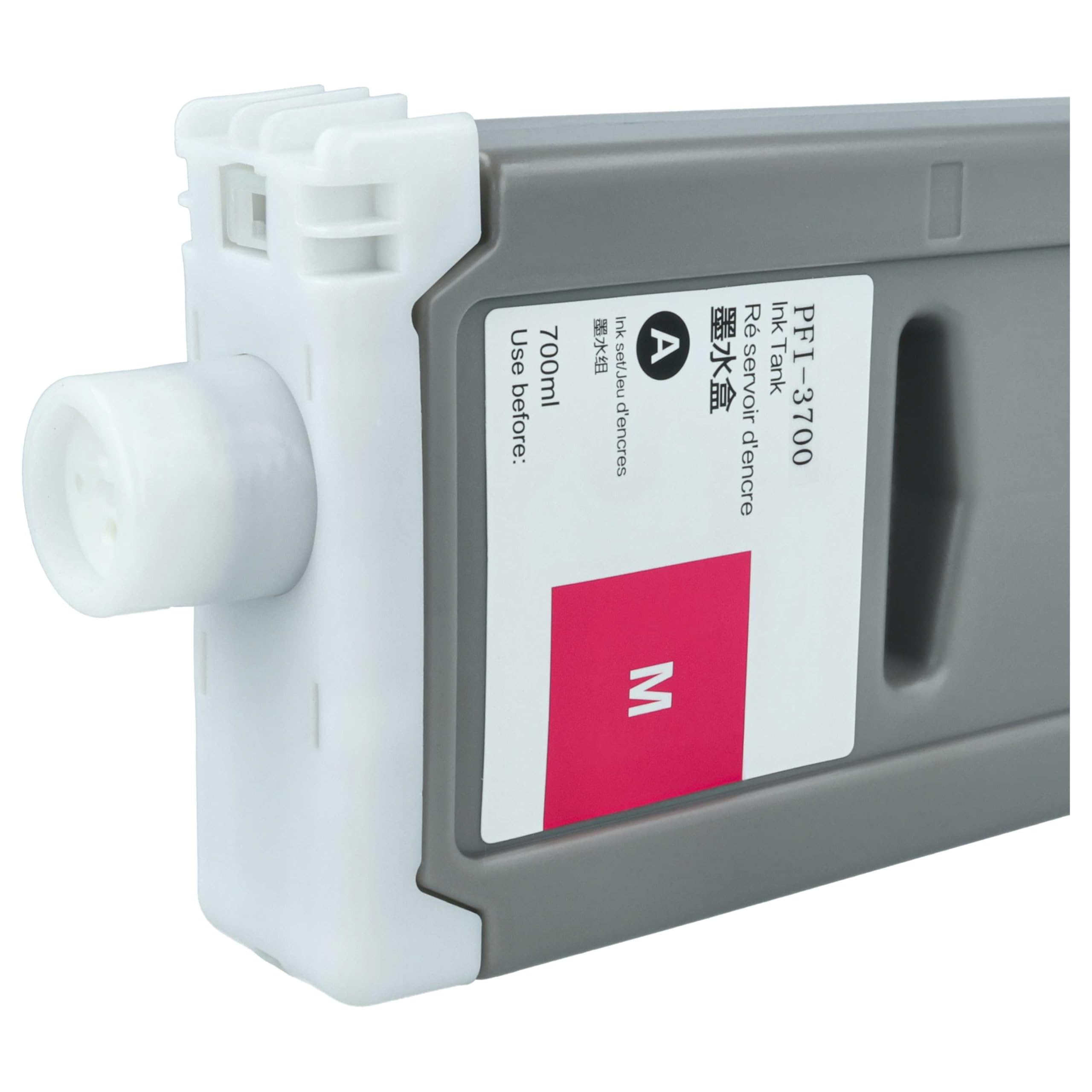 vhbw cartuccia d'inchiostro magenta sostituisce Canon PFI-3700 M (compatibile, 700 ml)