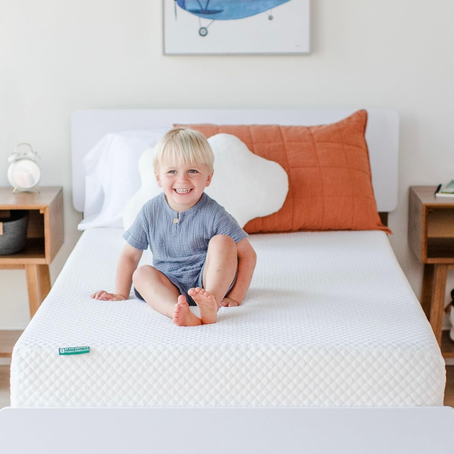 Max & Lily 8" Memory Foam Twin Mattress, CertiPUR-US Certified, Medium-Firm Cooling Foam, Works with Bunk Beds & Loft Beds, Mattress in a Box