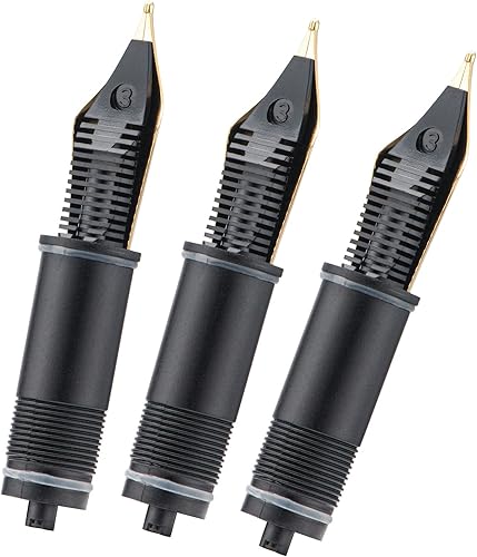 Miniatura 3 de Asvine 3 piezas de puntas reemplazadas para pluma estilográfica, 6 puntas medianas chapadas en oro V169, P20, P30 y V126