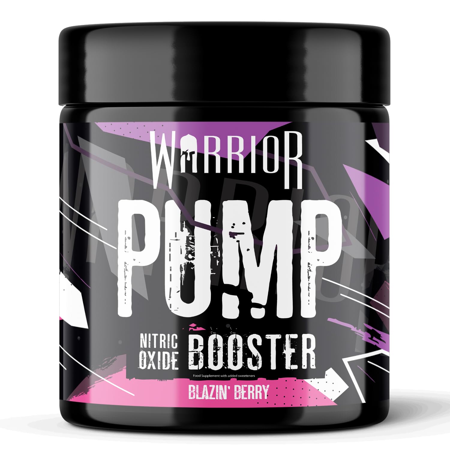 Warrior Pump Pre Workout Powder 225g – Non Stim & Caffeine Free Preworkout Nitric Oxide Supplement – Contains Citrulline Malate, Glycerol, Cyclic Dextrin and Beetroot – 30 Servings, Blazin Berry