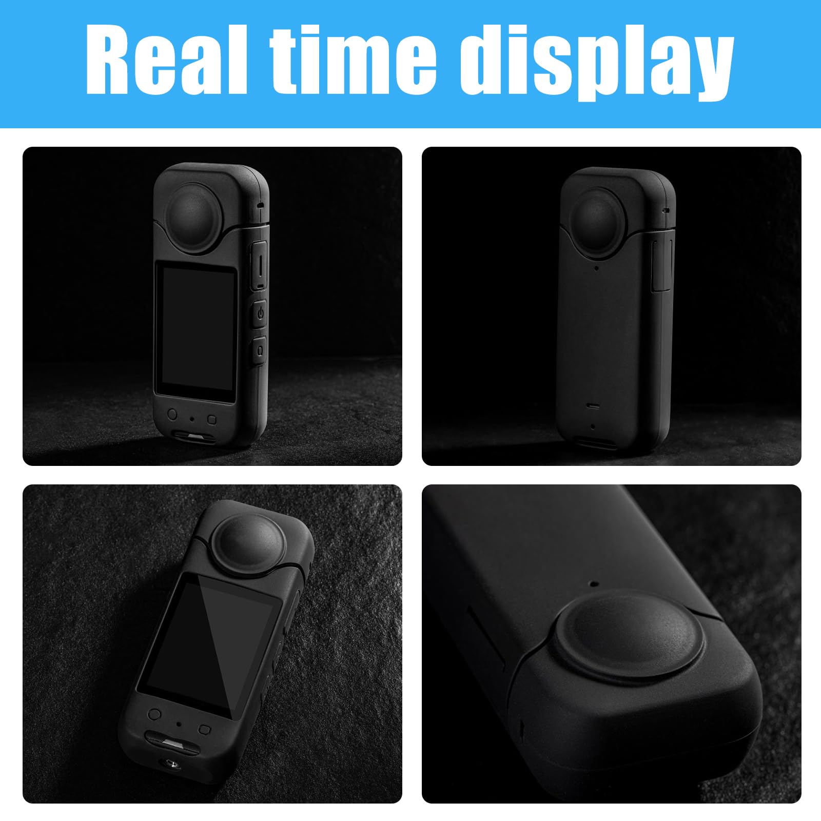 TINGJS Silikonhülle Für Insta360 X3 - Schutzhülle Action Camera 116x48x35mm