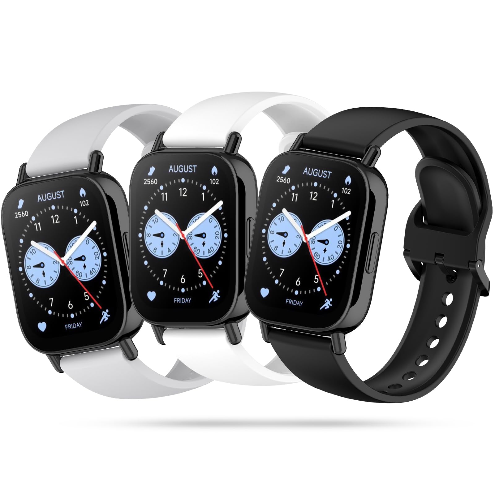 3 Correas Compatible con Xiaomi Redmi Watch 5 Lite y Xiaomi Redmi Watch 5 Active Pulseras de Silicona Pulseras Deportivas, Correas Impermeables y Transpirables Redmi Watch 5 Lite y Active
