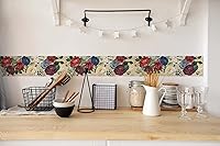 Vista 4 de Serenity Fair Rollo de cinta washi floral extra ancha (3.62 pulgadas de ancho) para álbumes de recortes, manualidades, bordes de papel tapiz