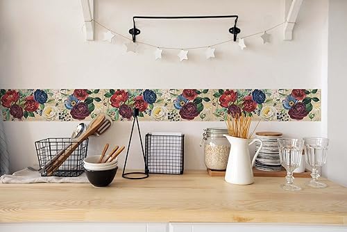 Miniatura 4 de Serenity Fair Rollo de cinta washi floral extra ancha (3.62 pulgadas de ancho) para álbumes de recortes, manualidades, bordes de papel tapiz