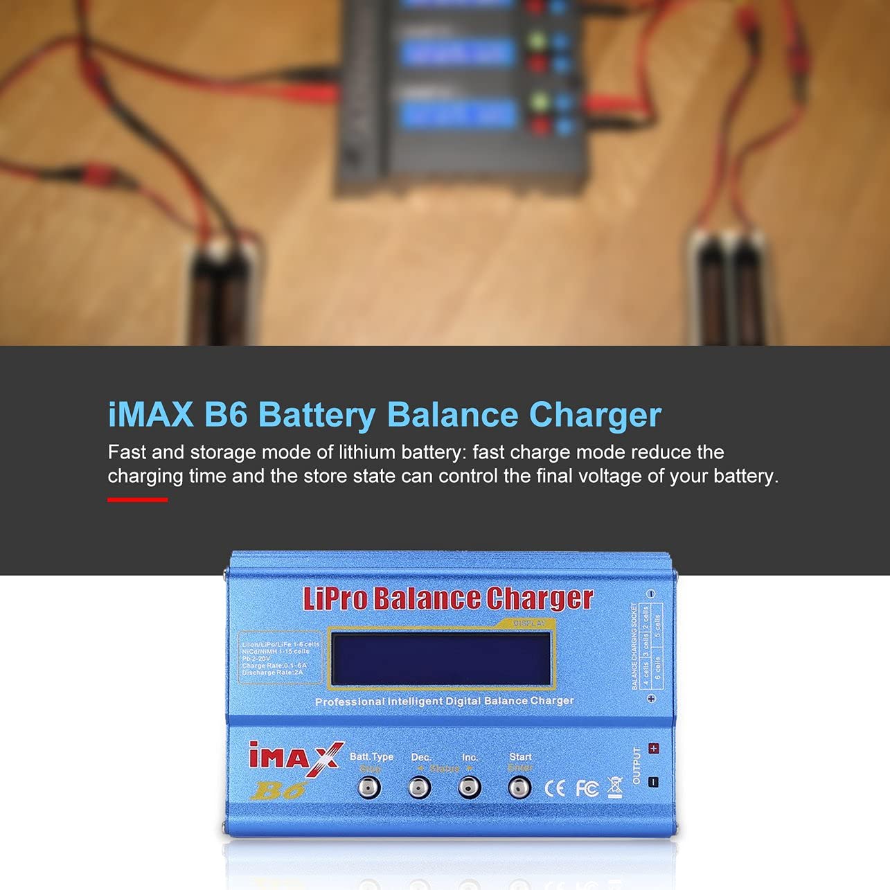 Chargeur Lipo IMAX B6 80W - Chargeur Équilibreur Numérique - Pour Batteries RC - XT60