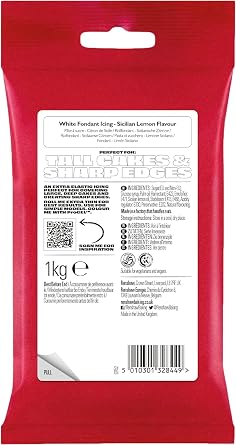 Renshaw White Sicilian Lemon Flavoured Fondant Icing, 1 kg (Pack of 1)