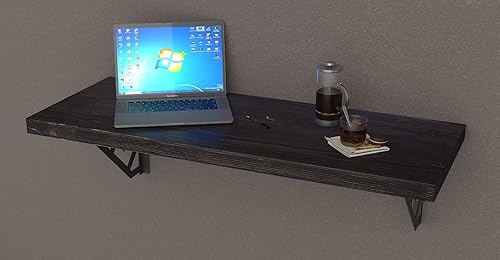 Miniatura 8 de MCC Mesa montada en la pared, escritorio plegable Murphy montado en la pared, mesa de comedor de hojas caídas, mesa de barra de café, mesa