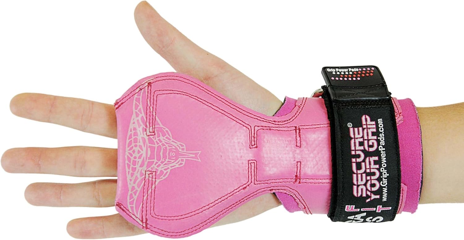 Cobra Grips FIT for Women – Weight Lifting Grips with Wrist Support – FIT Pink Rubber – Lifting Straps Alternative – for Deadlifts, Pull-Ups, Workouts, Gym, Cross Training